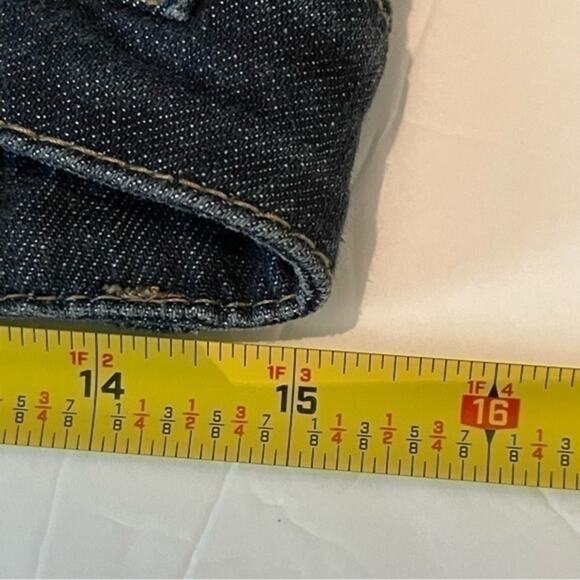 BCBGMaxAzria Dark Wash Mid Rise Dressy Skinny Blue Jeans Size 27 - Picture 11 of 13